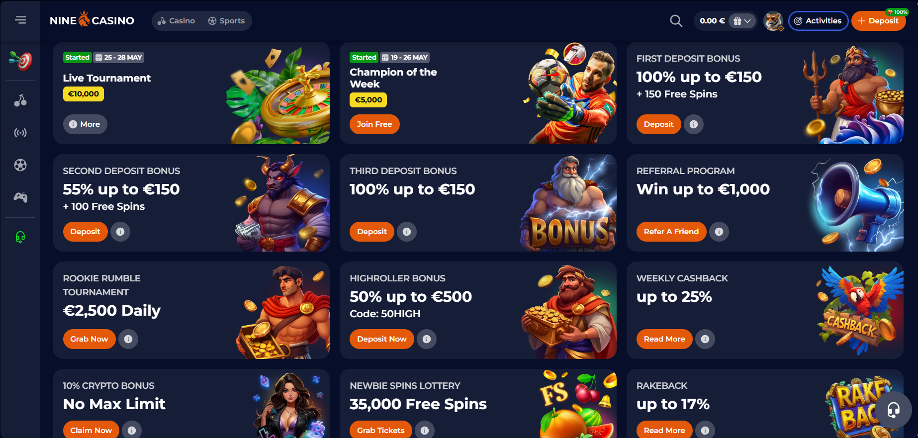 NuneCasino Bonuses